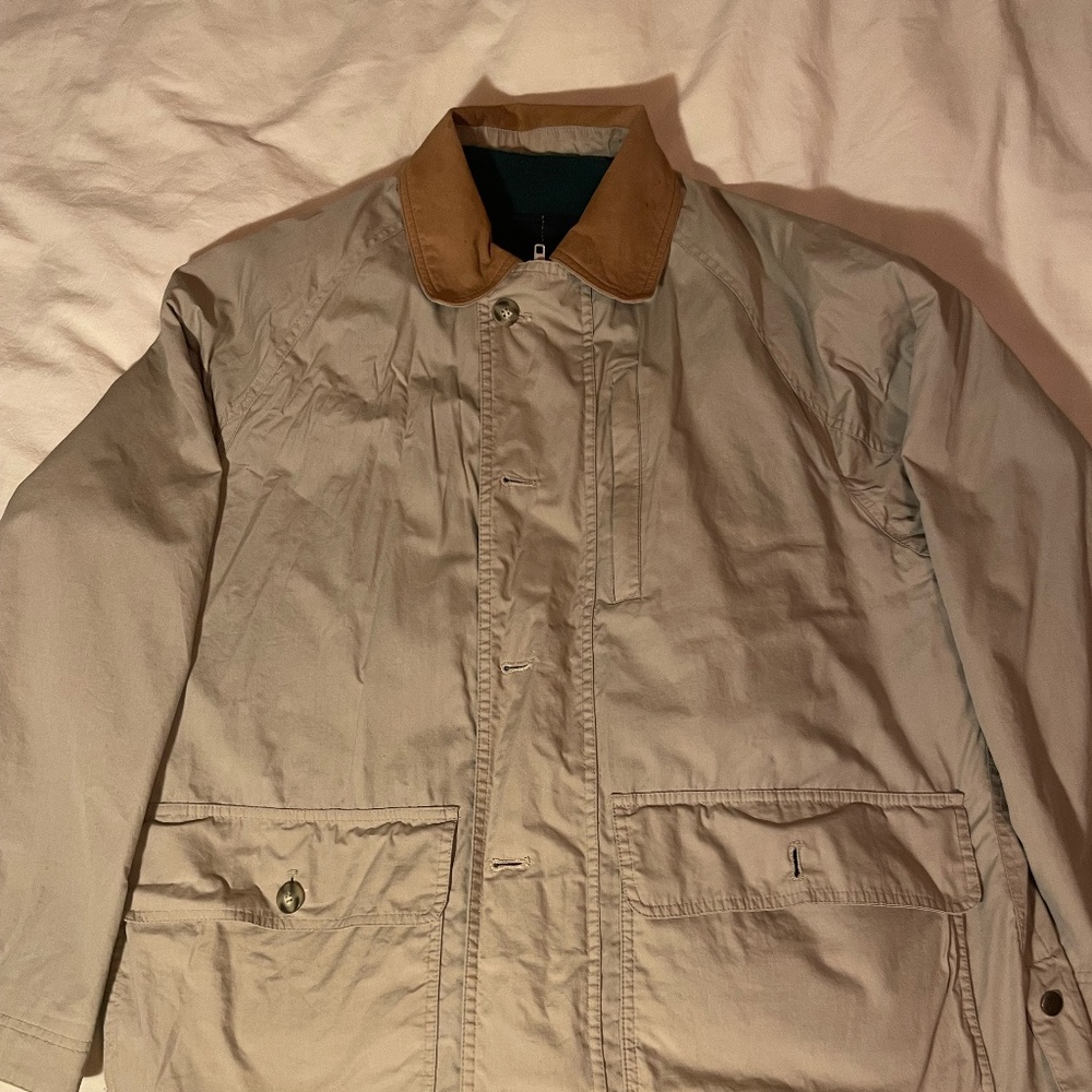 Vintage Orvis barn jacket Medium Khaki with acrylic lining Medium khaki color
